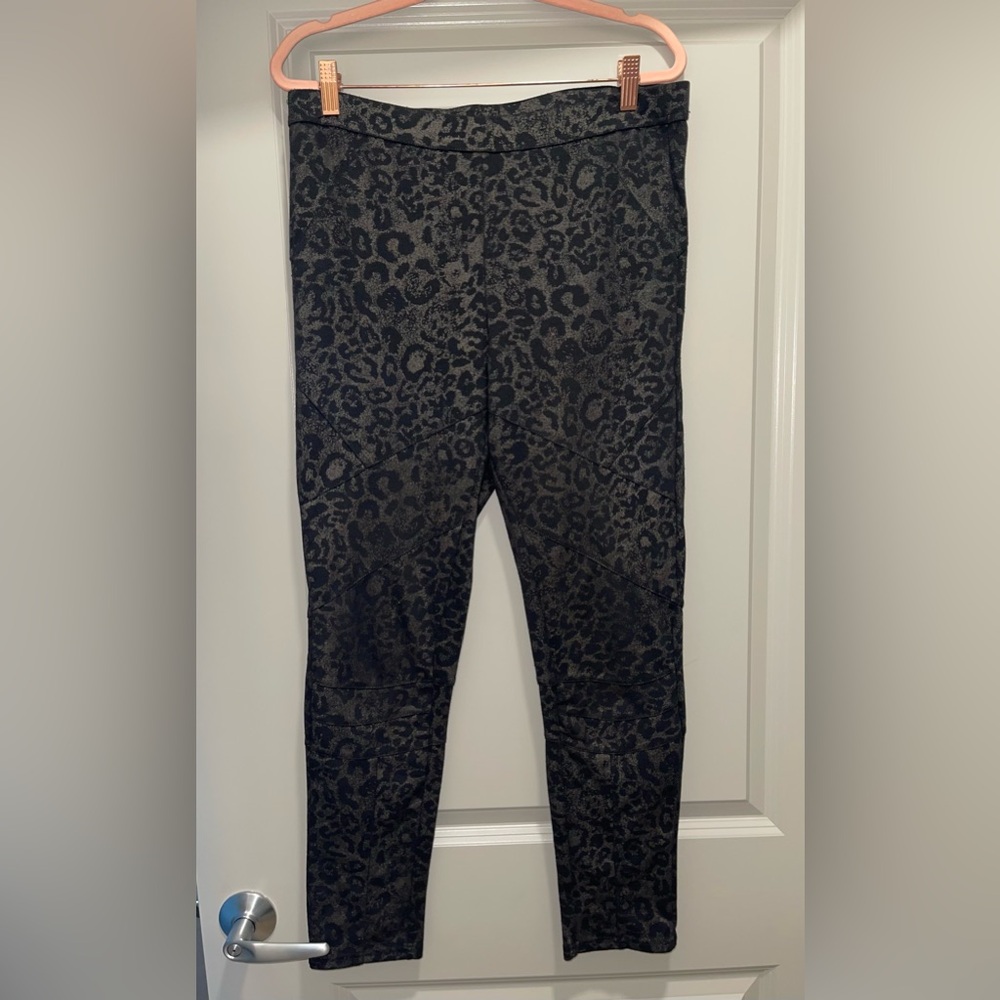 Free People Black Leopard Leggings - Picture 2 of 6